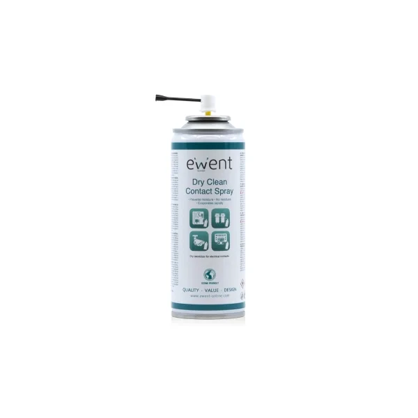 Ewent Spray de Limpieza para Contactos - 200ml - Limpieza en Seco - Color Incoloro
