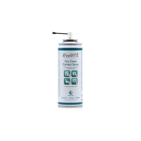 Ewent Spray de Limpieza para Contactos - 200ml - Limpieza en Seco - Color Incoloro
