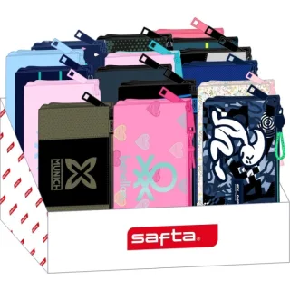 Safta Expositor con Portatodos - Carton Reciclado - Ecologico - 17L - 315x235x195mm - Colores Surtidos