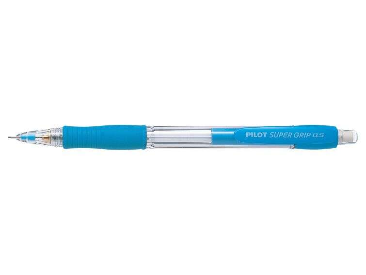 Pilot Portaminas SuperGrip H185 - Trazo 0.5mm - Mina HB - Cuerpo Azul Claro · Pack de 12 uds.