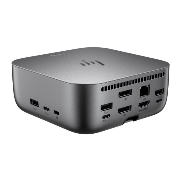 HP Dock G6 180W Thunderbolt 4 con 11 Puertos - 3xUSB-C, 5xUSB-A, 2xDisplay Port, 1xHDMI, 1xRJ-45 - Alimentacion hasta 100W via USB‑C PD - Color Gris