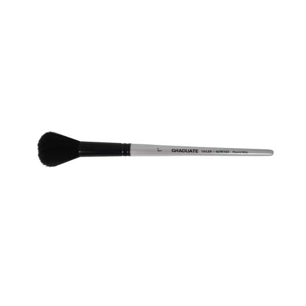 Daler Rowney Graduate Pincel Acuarela - Pelo de Cabra Natural - Mango Corto - Redondo Montado Sobre Punta 1" · Pack de 3 uds.