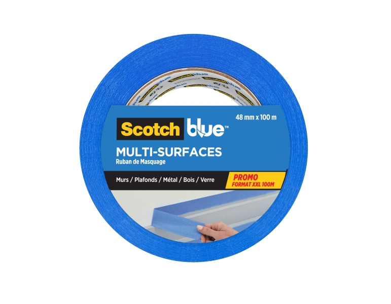 Scotchblue Cinta de Enmascarar - 48mm x 100m - 100% PEFC - Multisuperficie - Color Azul