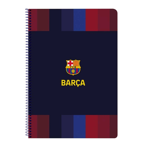 Safta F.C.Barcelona 1ª Equipacion 26/27 Libreta con Espiral - Formato Folio - 80 Hojas de 80g/m2 - Cuadricula 4x4mm - Tapas Duras Glasofonadas - 21.5x31x1cm - Color Rojo y Azul