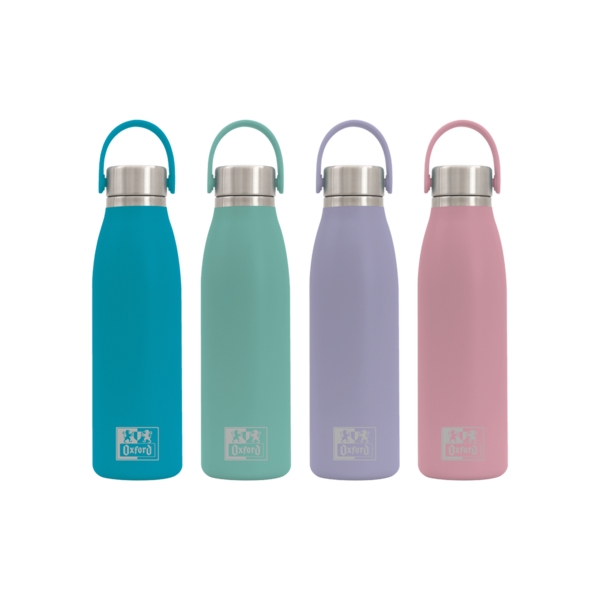 Oxford Runbott Touch Botella Termo 50cl - Recubrimiento Ceramico Interior - Mantiene la Temperatura por Horas - Diseño Surtido