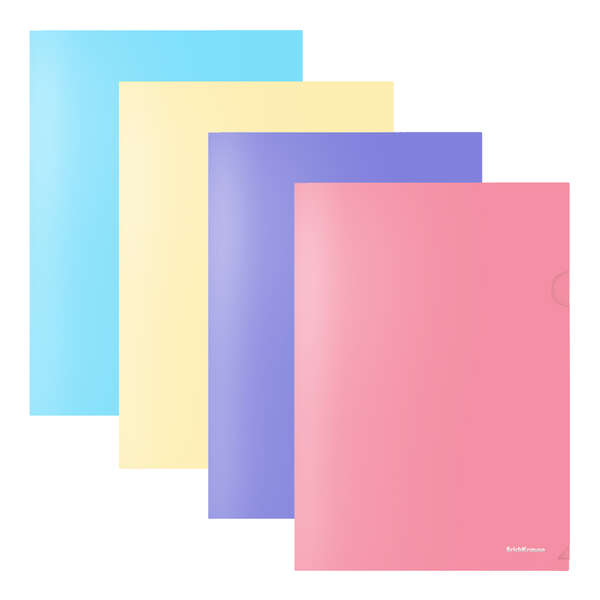 Erichkrause Dossiers Uñero Fizzy Pastel - A4 Opaco - Color Surtido · Pack de 12 uds.
