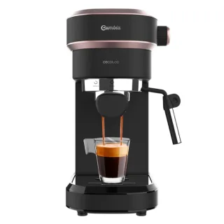 Cecotec Cafelizzia 890 Rose Cafetera Espresso con Vaporizador - 1350W - Capacidad 1.1L - Presion 20bar - Vaporizador - Temperatura Regulable - Acero Inoxidable - Termoblock - Calientatazas -