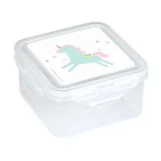 Safta Unicornio Fiambrera de 1.27L - PVC sin BPA - Cierre Hermetico a Presion - 130x130x75mm - Color Transparente