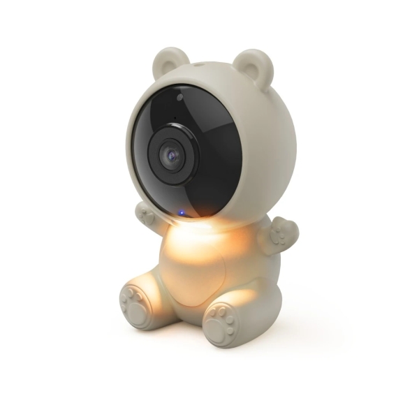 Hama Vigilabebes Inteligente con Camara Full HD - Luz Nocturna Integrada - Sensor de Movimiento - WiFi - IP20 - Micro-SD - Angulo de Cobertura de 100º - Encriptado Wpa2 - 128GB de Memoria -