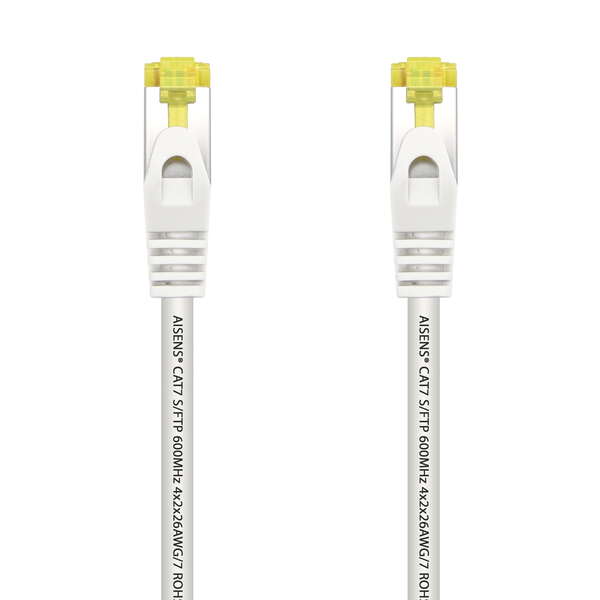 Aisens Cable de Red Latiguillo RJ45 LSZH Cat.7 600 MHz S/FTP PIMF AWG26 - 2.0M - Color Blanco