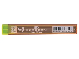 Pilot Pack de 12 Minas Begreen 0.5 para Portaminas - Dureza HB - Trazo 0.5mm - Estuche 100% Plastico Reciclado · Pack de 10 uds.