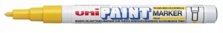Uni-ball PX-21 Paint Marker - Marcador de Pintura - Punta Acrilica de Bala 0.8-1.2mm - Permanente en Todas las Superficies - Resistente a Luz y Agua - Cuerpo de Aluminio - Color Amarillo · P
