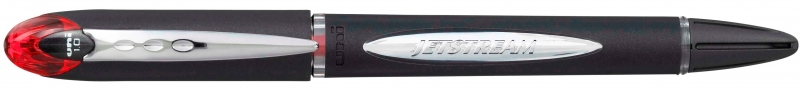 Uni-ball JetStream SX-210 Boligrafo Punta de Bola 1mm - Tinta Resistente al Agua y Luz - Secado Instantaneo - Cuerpo de Plastico y Caucho - Clip Metalico - Color Rojo · Pack de 12 uds.