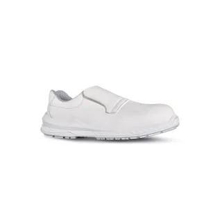Upower Madrid O ESD Calzado de Seguridad sin Cordones - Talla 35 - Parte Superior Hidrofuga y Transpirable, Suela Antideslizante, Puntera Ultraligera, Proteccion S2 FO SR - Color Blanco
