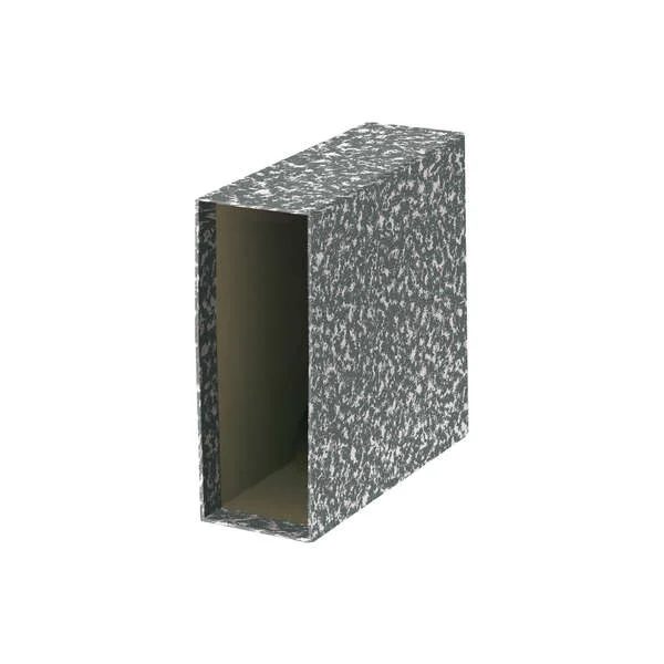 Dohe Funda de Archivador para Tamaño Cuarto Natural - Carton Forrado con Papel Impreso - Color Gris Jaspeado