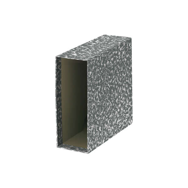 Dohe Funda de Archivador para Tamaño Cuarto Natural - Carton Forrado con Papel Impreso - Color Gris Jaspeado