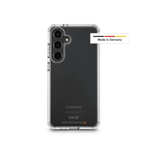 Hama Extreme Protect Funda para Samsung Galaxy S24 - Antideslizante - Policarbonato - Proteccion D3O - Bordes Elevados - Color Transparente