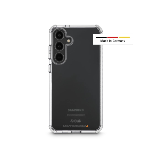 Hama Extreme Protect Funda para Samsung Galaxy S24 - Antideslizante - Policarbonato - Proteccion D3O - Bordes Elevados - Color Transparente