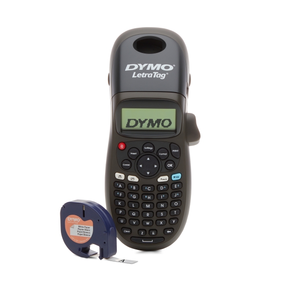 Dymo LetraTag LT100H Impresora de Etiquetas Portatil - Pantalla LCD - Velocidad 6,8 mm/seg - Impresion de 2 Lineas - Memoria para 9 Etiquetas