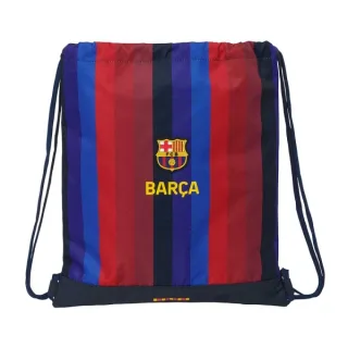 Safta F.C.Barcelona 1ª Equipacion 26/27 Saco Plano - Cierre con Cordones - Bolsillo Interior con Cremallera - 35x40x1cm - Color Rojo y Azul