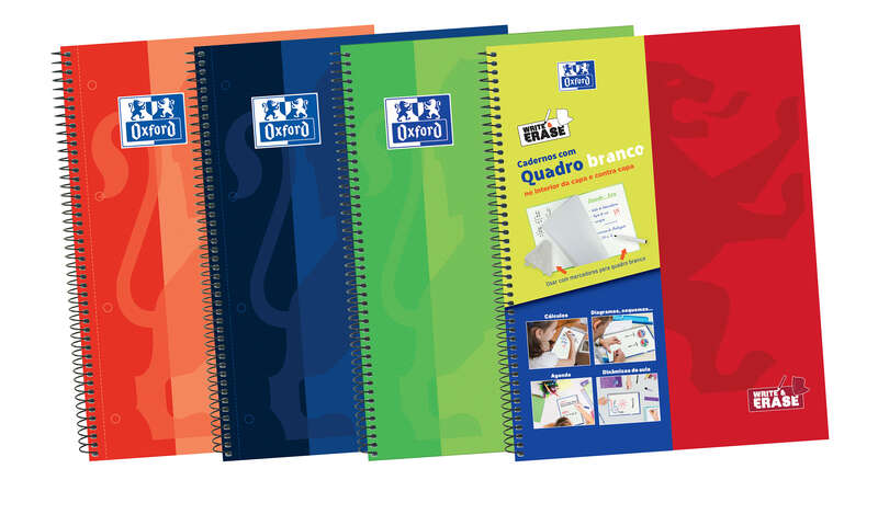 Oxford School Classic Write&Erase A4+ Europeanbook - Tapa Extradura - 1 Linea 2M - 100 Hojas - Colores Surtidos · Pack de 5 uds.