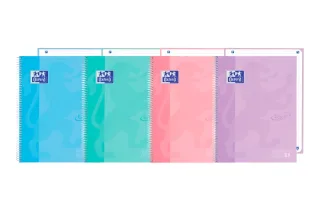 Oxford School Touch Europeanbook 1 Cuaderno A4+ 80 Hojas Microperforadas 1 Linea - Tapa Extradura - Colores Surtidos · Pack de 5 uds.