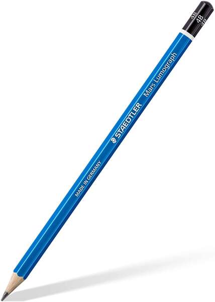 Staedtler Mars Lumograph 100 Lapiz de Grafito Hexagonal - Mina 4B - Resistencia a la Rotura - Madera de Bosques Sostenibles · Pack de 12 uds.