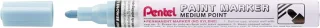 Pentel Paint Marker Marcador de Pintura - Punta Media 4.5mm - Permanente en todas las Superficies - Resistente a Luz y Agua - Cuerpo de Aluminio - Color Azul Claro Perla · Pack de 12 uds.