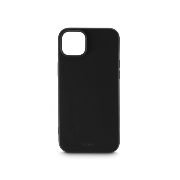 Hama Fantastic Feel Funda para iPhone 15 - Antiadherente Anti-Suciedad - Poliuretano Termoplastico - Bordes Elevados - Color Negro