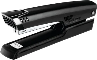 Maped Full Strip A-3544 Grapadora Metalica de Sobremesa - Hasta 25 Hojas - Admite Grapas 24/6 y 26/6 - Profundidad de 84mm - Grapado Cerrado y Clavado - Color Negro