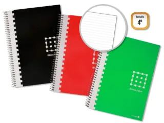 Golden Cuaderno Espiral 4º 80 Hojas 60grs 1 Raya - Margen Remarcado - Tapa Extradura - Colores Surtidos · Pack de 6 uds.
