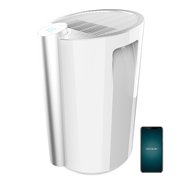 Cecotec BigDry 9000 Professional Connected Deshumidificador - Deposito Extraible de 4.5L - WiFi y Remoto - Cobertura hasta 250m3/h - Temporizador - Silencioso - Humedad de 40 a 80% - Color B