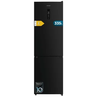 Cecotec Bolero CoolMarket Combi 335 Black E Frigorifico Combi - 335L - Luz LED - Compresor Inverter - Congelacion Ultrarapida - Silencioso - Frio Envolvente - Clase E - 195.3x59.5cm - Color