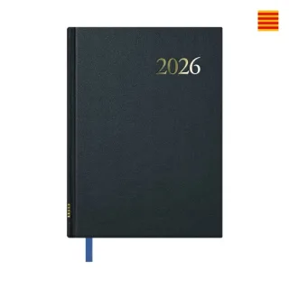 Dohe Segovia Agenda Anual Catalan - Semana Vista - Tamaño 14x20cm - Color Negro