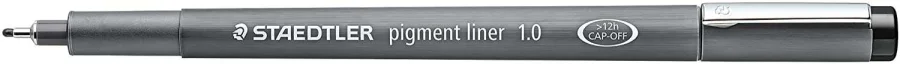 Staedtler Pigment Liner 308 Rotulador Calibrado - Trazo 1mm - Secado Rapido - Color Negro · Pack de 10 uds.