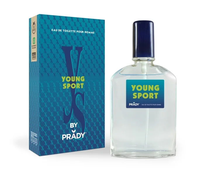 Prady Colonia de Hombre Young Sport - Frasco de 90 ml - Spray Pulverizador