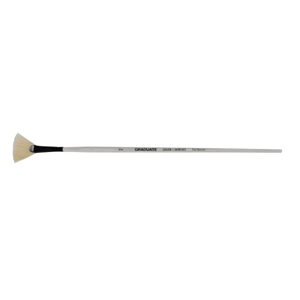 Daler Rowney Graduate Pincel para Oleo - Pelo de Cerda Natural - Mango Largo - Abanico - N°2