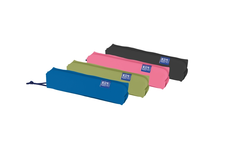 Oxford Kangoo Live and Go Estuche Cuadrado Compacto - Goma Elastica para Cuadernos - 22x4x4cm - Colores Surtidos · Pack de 5 uds.