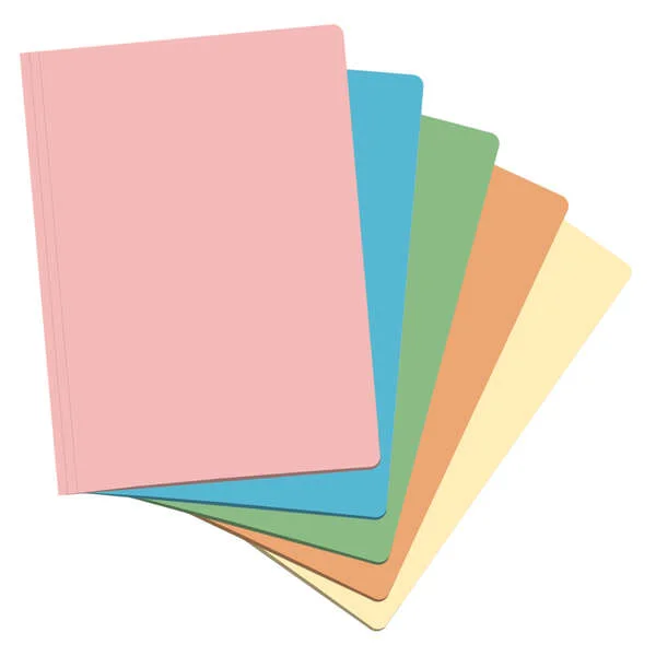 Dohe Pack de 50 Subcarpetas de Cartulina de 180gr A4 - Ranura para Fastener - Resistente y Duradera - Ideal para Organizar Documentos - Colores Surtidos