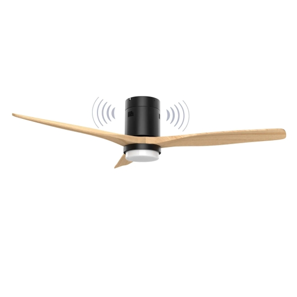 Energy Sistem SoundAir Speaker Ventilador de Techo con Luz - Motor DC - Altavoz 5W - Modo Sleep y Modo Breeze - Luz LED 1800lm con 3 Tonos de Temperatura - Mando a Distancia - Color Negro/Ma