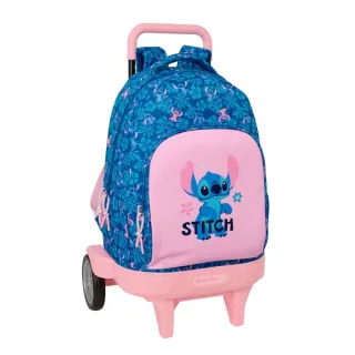 Safta Stitch Lio Mochila con Carro - Extraible - 33L - Portabotellas - Tarjeta de Identificacion Personal - Ruedas Antivibracion - Doble Tirador - Asa - Bolsillo Frontal - 33x45x22cm - Color