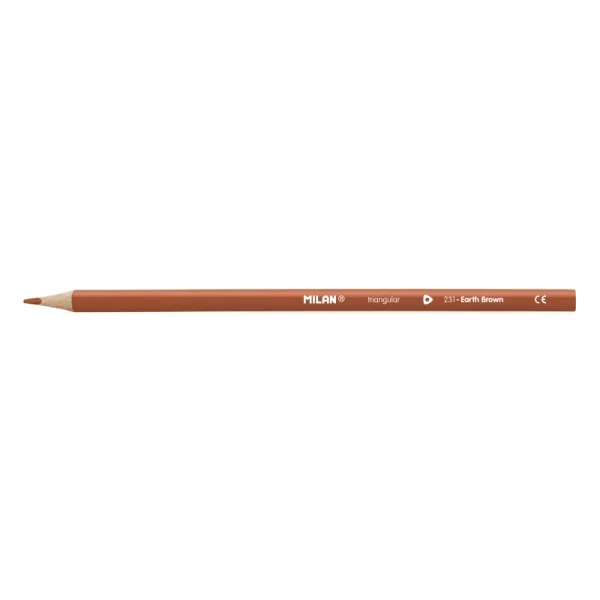 Milan Unicolor Lapices de Color Marron - Triangular - Color Marron · Pack de 12 uds.