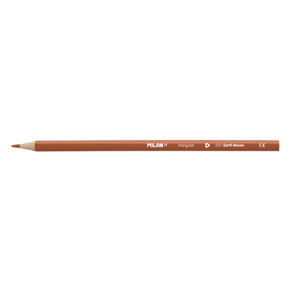 Milan Unicolor Lapices de Color Marron - Triangular - Color Marron · Pack de 12 uds.