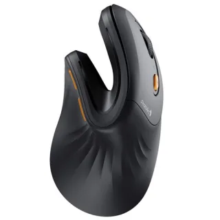 ProtoArc EM11 NL Raton Vertical Ergonomico Inalambrico - 2400 dpi - Bluetooth + 2.4Ghz - Bateria Recargable - Multidispositivo - Color Negro y Naranja