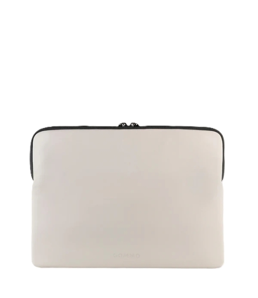 Tucano Gommo Sleeve Funda Portatil 15,6" - Material Engomado Impermeable - Bolsillo para Accesorios - Color Gris