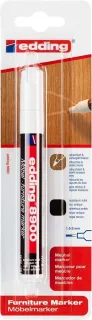 Edding 8900 Rotulador Permanente para Muebles - Punta Redonda 1.5-2mm - Resistente a la Luz - Secado Rapido - Color Nogal Oscuro