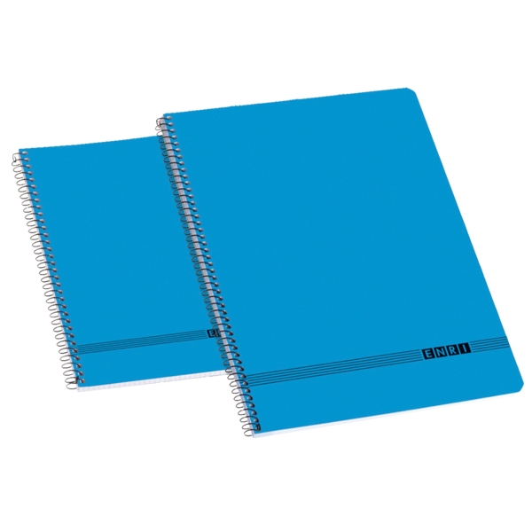 Enri Oficina Fº Tapa Blanda Cuaderno Espiral 4x4 - Tamaño Fº - Tapa Blanda - Cuaderno Espiral - Cuadricula 4x4 - Color Azul · Pack de 10 uds.