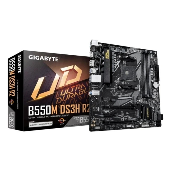 Gigabyte B550M DS3H R2 Placa Base AMD AM4 4x DDR4 - M.2, SATA, PCIe 4.0 - M.2, SATA - HDMI, DP - MicroATX