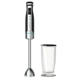 Cecotec PowerGear 1500 XL Batidora de Mano 1500W - 4 Hojas con Recubrimiento de Titanio - 21 Niveles y Turbo - Incluye Vaso de con Tapa