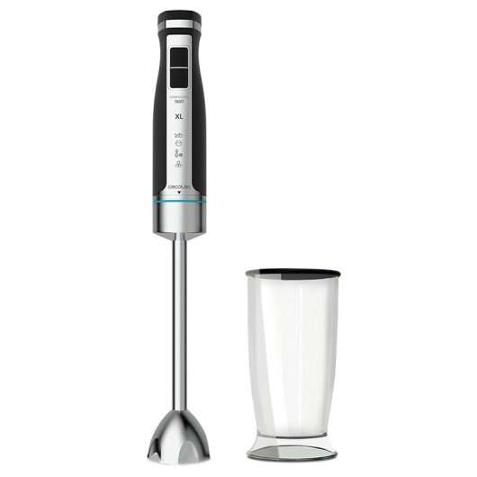 Cecotec PowerGear 1500 XL Batidora de Mano 1500W - 4 Hojas con Recubrimiento de Titanio - 21 Niveles y Turbo - Incluye Vaso de con Tapa
